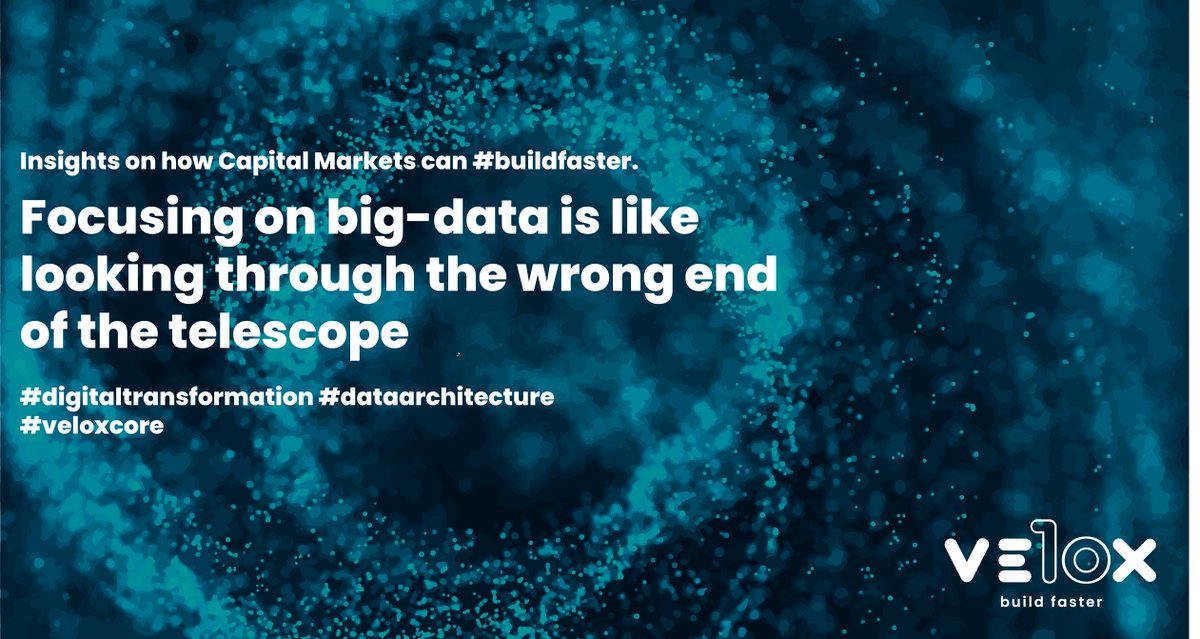 veloxbuildfast's tweet photo. Focusing on big-data is like looking through the wrong end of the telescope
https://t.co/L9ExY0mctL https://t.co/6PRh5n03e7