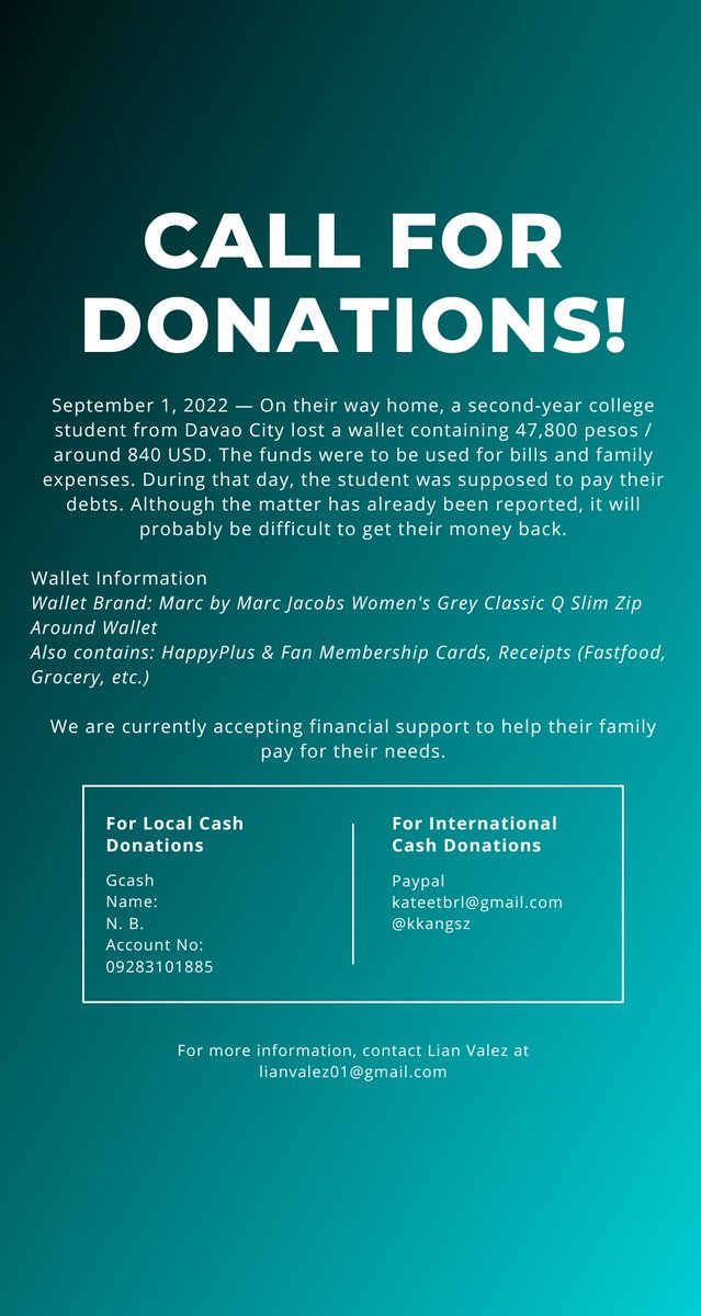 hwagicart's tweet photo. 📢 CALL FOR DONATIONS 

We are raising funds to help a good friend of ours and their family to get back on their feet. In order to help the family of this student in recouping their stolen funds, we humbly ask for your kind support. https://t.co/fiv5jmdU2j