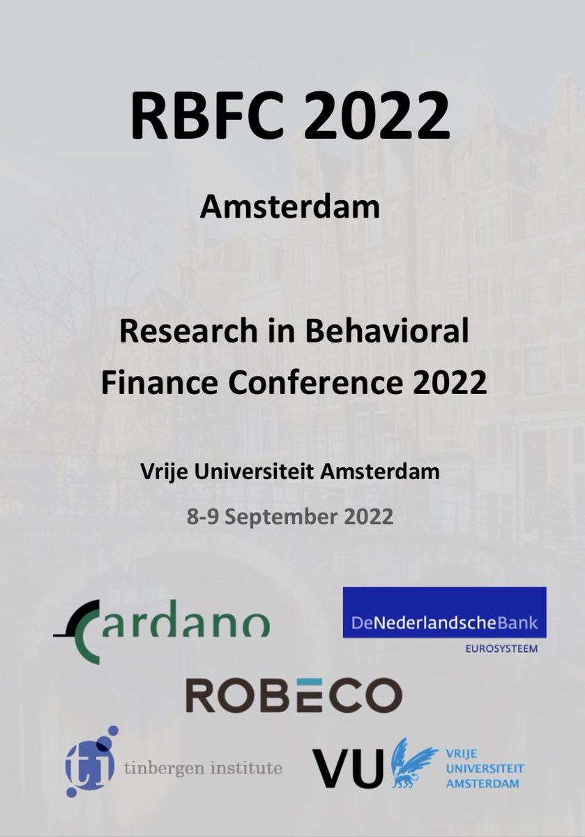 Pim van Vliet (@paradoxinvestor) on Twitter photo Behavioral finance conference in Amsterdam. Experimental setup can help us better understanding asset prices in keynote by <a href="/SamHartzmark/">Samuel Hartzmark</a> Behavioral finance conference in Amsterdam. Experimental setup can help us better understanding asset prices in keynote by <a href="/SamHartzmark/">Samuel Hartzmark</a>