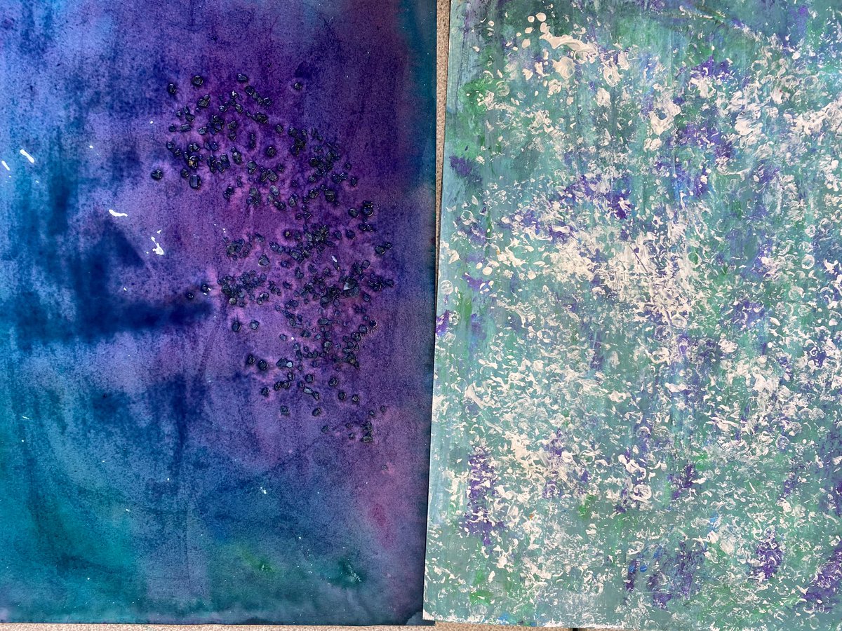 TBHAart's tweet photo. 1st lesson with my year 10 GCSE artists. Fabulous energy in the room, experimenting with different materials to create backgrounds for drawing on. Great fun! https://t.co/tOqIstDVX1