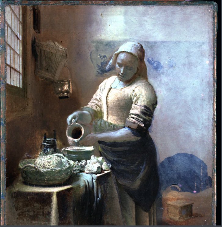 New research showed fire basket and rack with jugs on Vermeers Milkmaid 🥛