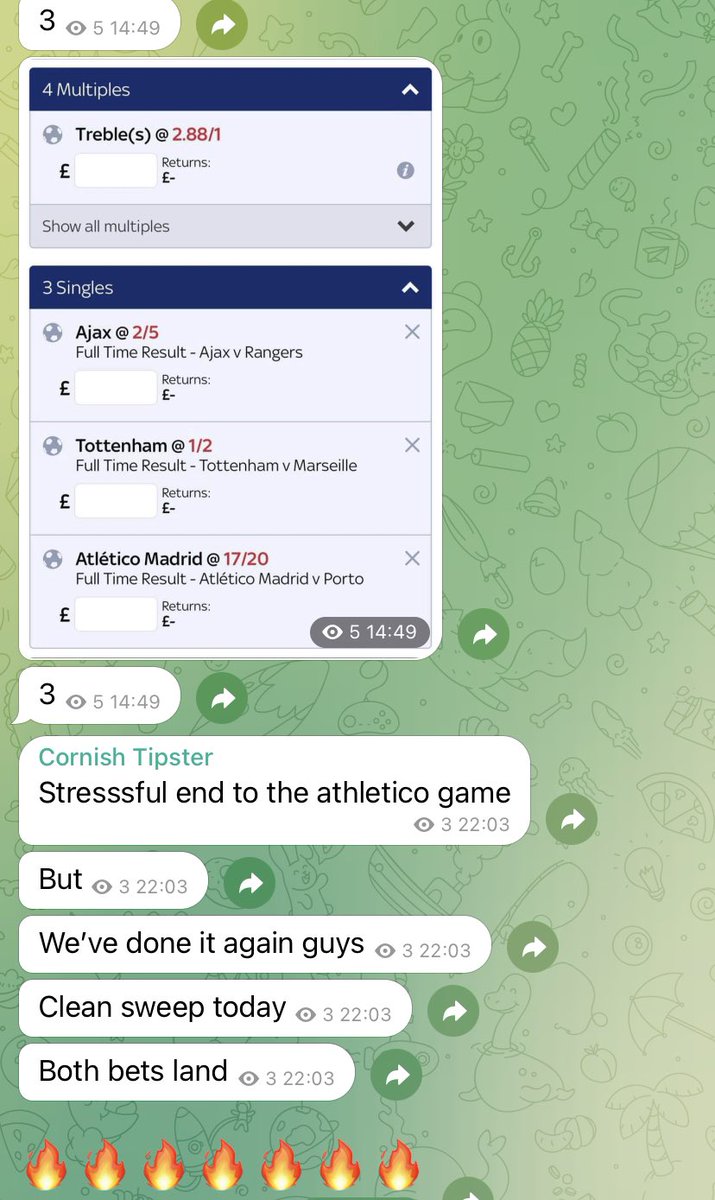 TheCornishTips1's tweet photo. Another 2 winners yesterday 😍 our subscribers are in big profit this week 💰 and we’re not stopping here, Europa league tonight let’s go 💪🏻 #bookiebashing https://t.co/BoVMkhQ0B4