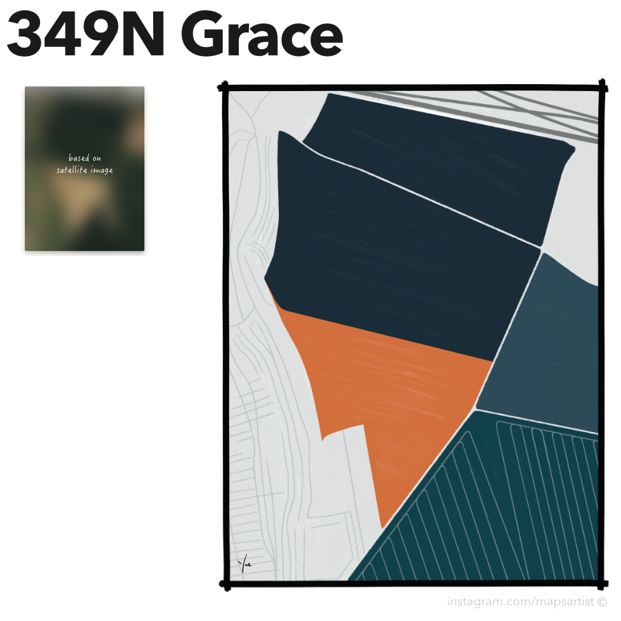 mapsartist's tweet photo. 349N Grace [HC, 2022]

#mapsartist #nft #satellite #outsiderart https://t.co/7Pzr40WSBl