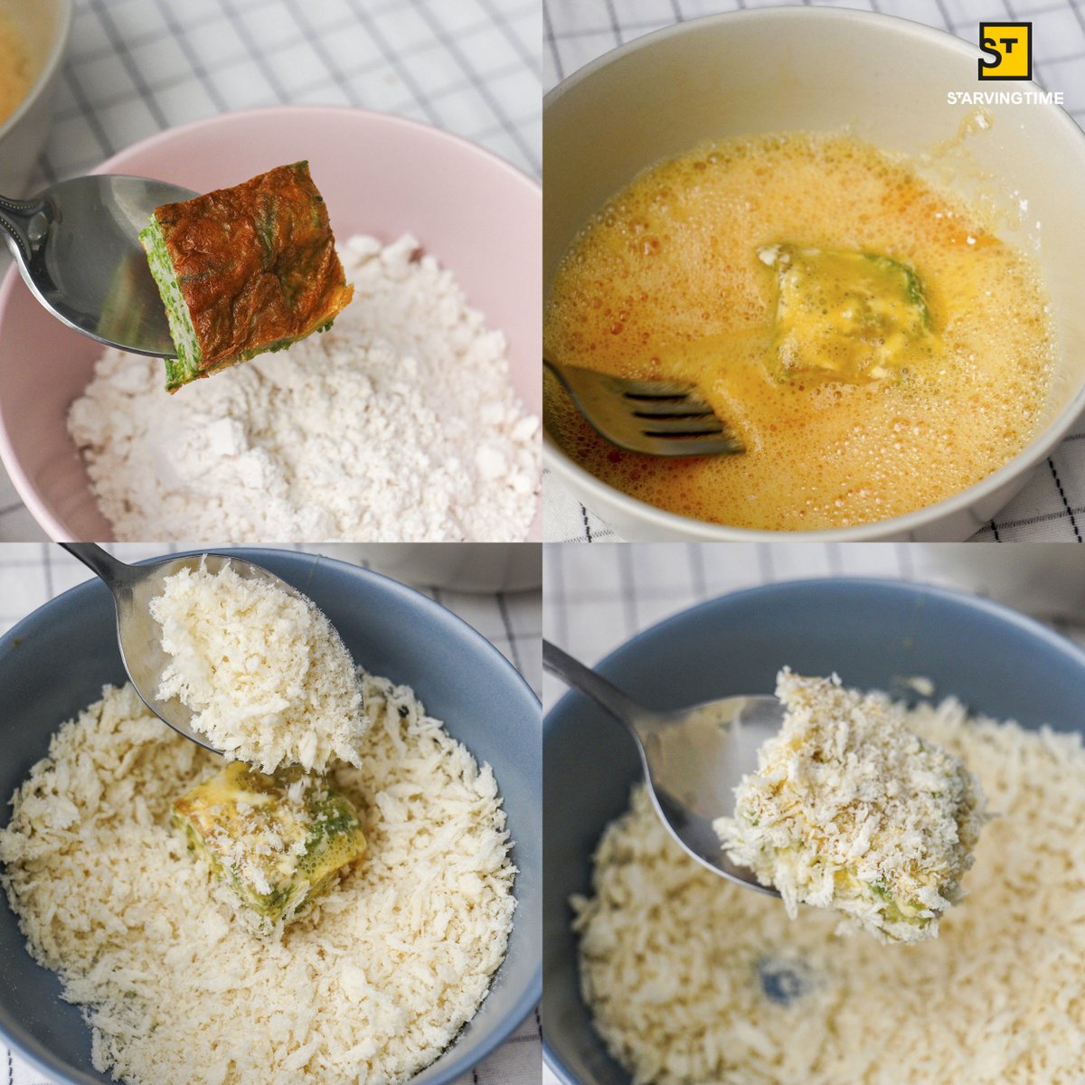 starvingtime's tweet photo. 4.นำไข่ชะอมมาตัดเป็นชิ้นๆ จากนั้นนำไปคลุกแป้งอเนกประสงค์ ไข่ไก่และเกล็ดขนมปังป่น
5.ตั้งกระทะน้ำมันพอร้อน นำนักเก็ตไข่ชะอมลงไปทอดให้พอเหลือง ตักขึ้น
6.จัดนักเก็ตไข่ชะอมเสิร์ฟคู่กับน้ำพริกกะปิและผักสดแนม
#ครัวคนหิว #แจกสูตร
#STCooking #Easycooking #Starvingtime
#เรื่องกินเรื่องใหญ่ https://t.co/RnBkWXitia