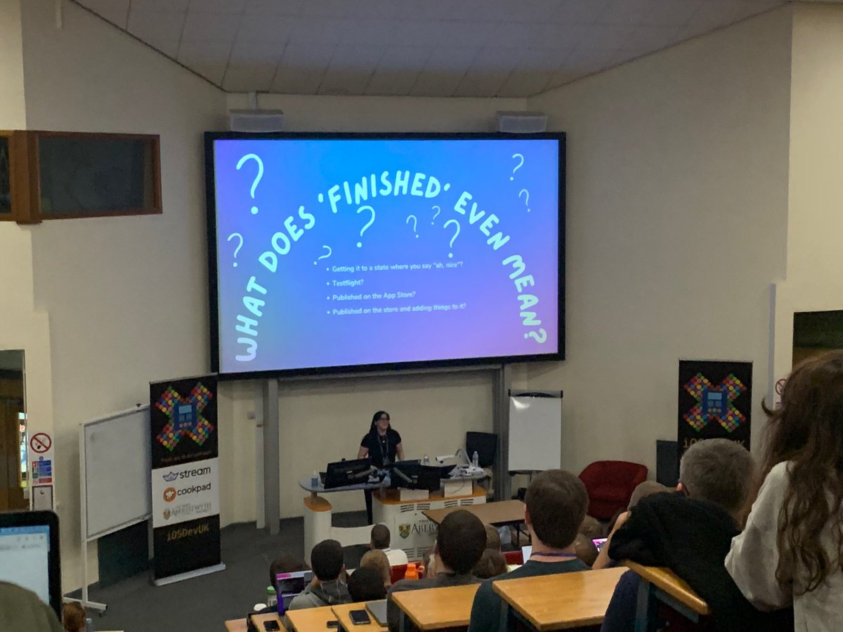 JoroDev's tweet photo. The final morning of #iOSDevUK with @acbdev discussing Swift Playgrounds for side projects. What does “finished” even mean for something you’re doing in your spare time? https://t.co/ROhcKijVBk