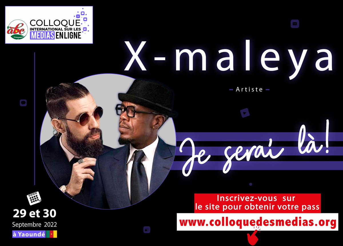 BloggersCM's tweet photo. #ColloqueMedias2022 Register!
Click on the link and choose your workshops: https://t.co/hUn3KBdMqZ
Join #XMaleya
Places are limited!!! https://t.co/lScmyapuzn