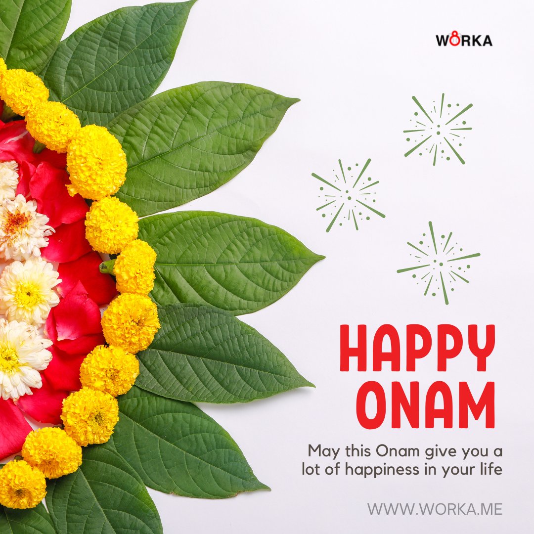 MeWorka's tweet photo. Team Worka wishes a very happy Onam to those who are celebrating! https://t.co/emmVSz6u1k