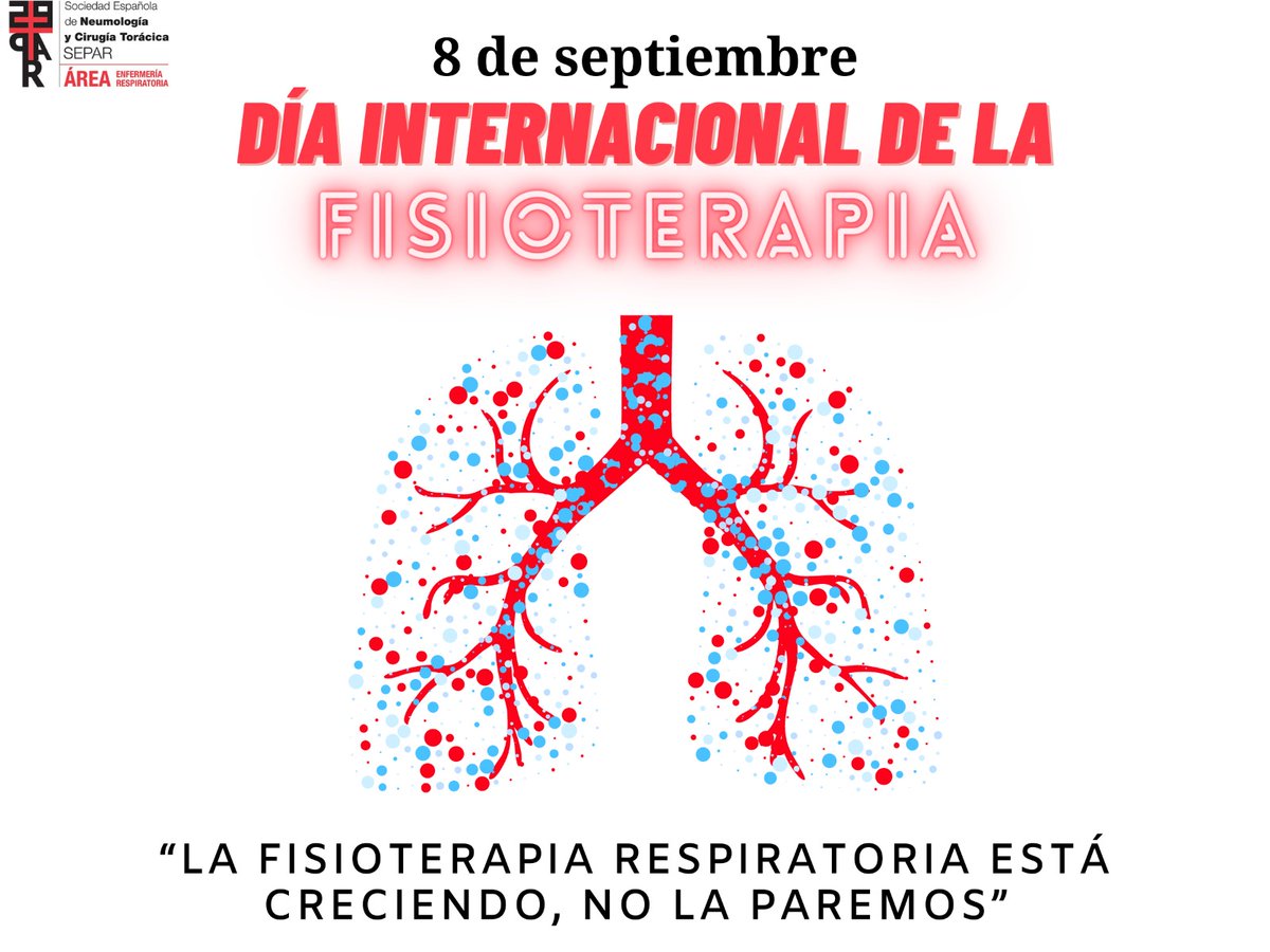 📆 Hoy se celebra el día internacional de la fisioterapia. La fisioterapia respiratoria es IMPRESCINDIBLE en las patologías respiratorias, tanto en atención primaria como especializada. Feliz día, compañeros. <a href="/FISIOSEPAR/">Fisioterapia SEPAR</a> <a href="/SeparRespira/">SeparRespira</a> <a href="/ana_balanya/">Ana Balañá</a>