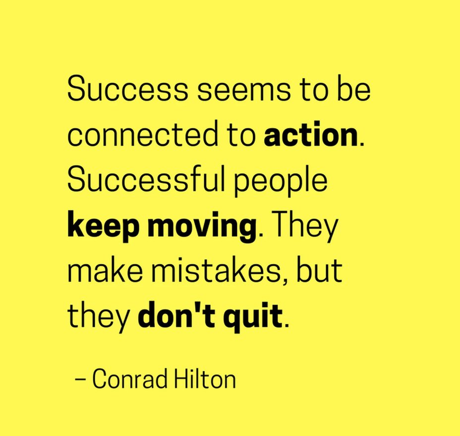 GI_for_Business's tweet photo. Success seems to be connected to action. Successful people keep moving. They make mistakes, but they don't quit.
#mondaymotivaton #stateofmind #youcanhandleanything #starttheweekoffright #youareinchargeofyourlife #quotes #frameofmind #changethewayyouthink #WordsofWisdom https://t.co/2UWwQFydmM