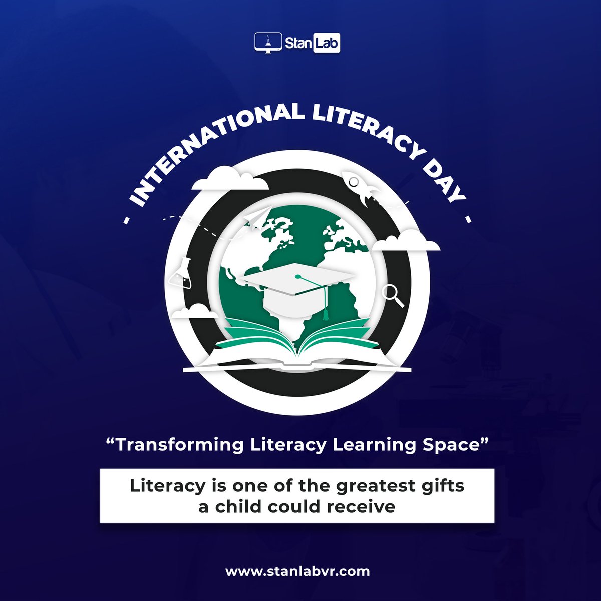 StanLabHQ's tweet photo. Every country needs a literate and educated population.✍📚
Together, we can change the world by educating every child and ensuring that they have access to quality, equitable, and inclusive education.👨‍🏫👩‍🏫
Happy #InternationalLiteracyDay
#worldliteracyday #literacymatters https://t.co/0z0SbRphle