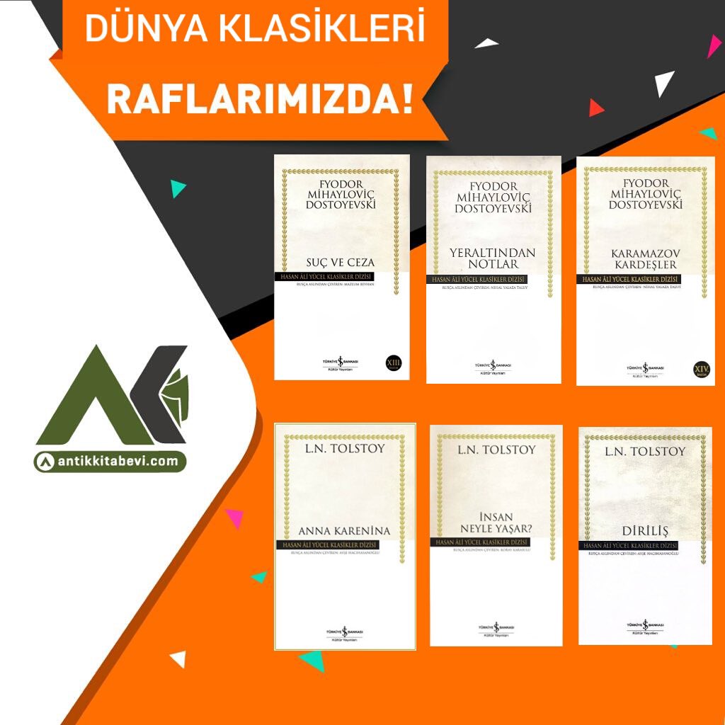 CumaYener121's tweet photo. ANTİK KİTABEVİ 

“Söyle bayım acıyor musun bana?” (Dostoyevski-Suç ve ceza)

“Daha fazla saçmalamaya gerek yok”
(İnsan ne ile Yaşar-Tolstoy)

#antikkitabevi #kitap #kırtasiye #teknoloji #diyarbakır#amed#geçmiştengeleceğe #dünyakkasikleri #işbankasıkültüryayınları https://t.co/DPhU9yd0ZL