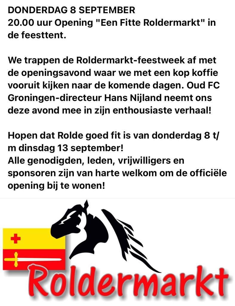 Vanavond een bezoek aan de Roldermarkt.