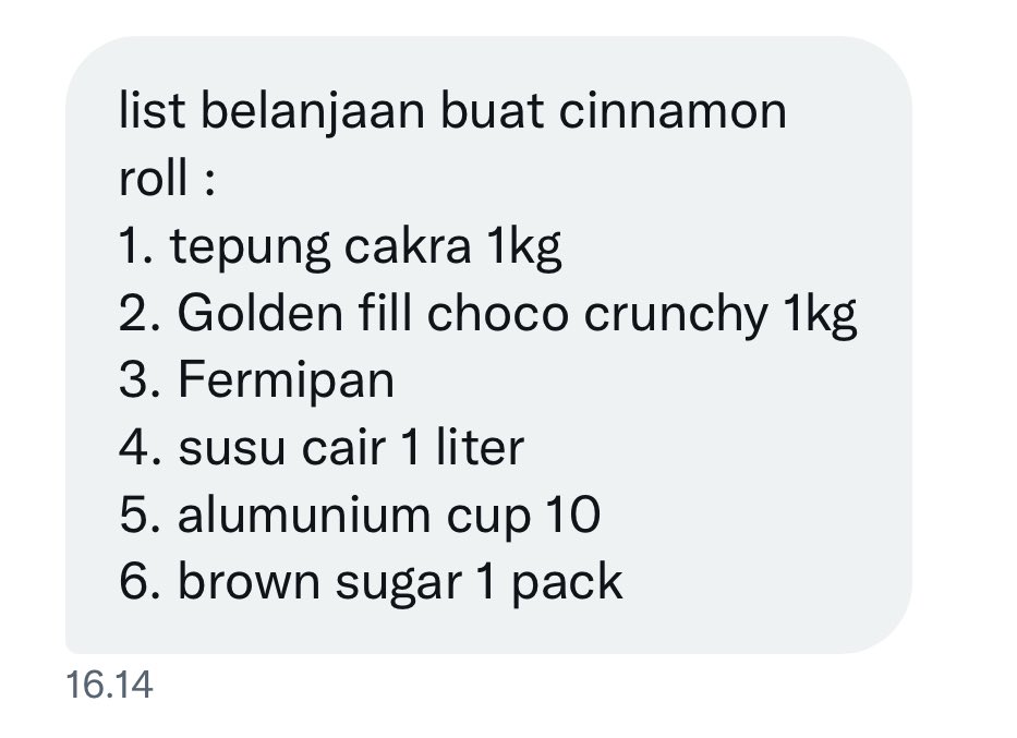 AymanAlatas's tweet photo. Ini yang nitip catetan resep di message dikira gw ga akan baca ya? 😂 https://t.co/vrkJRPf0sa