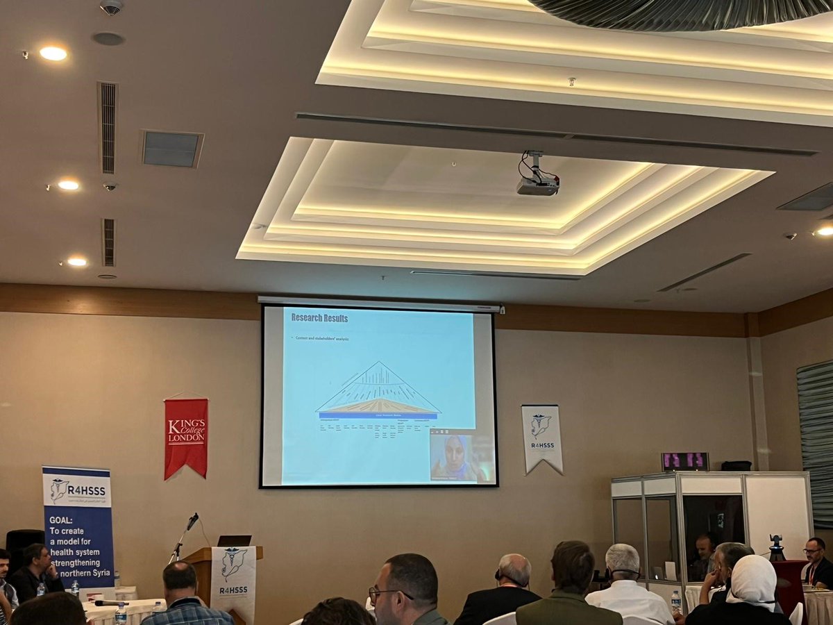 #Yamama #Bdaiwi providing crucial findings & data on a conducted systematic review, ways to increase #capacity #strengthening by strenthening the medical education system in NW #Syria and involving key stakeholders to achieve policy development, #research and governance