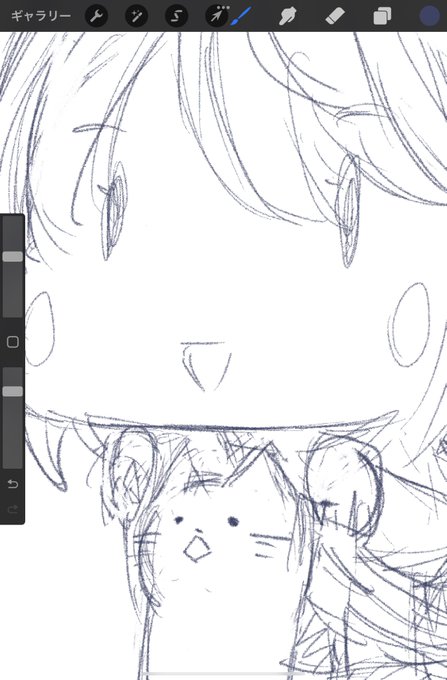 iPad miniで休憩中に明日のネタ描いてます。 