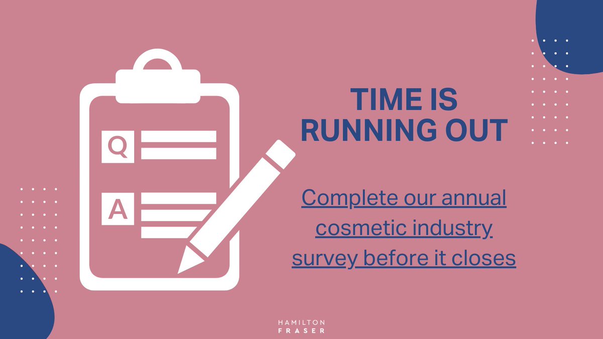 ⏳Time is running out to complete our annual cosmetic industry survey.

We want to hear from you about what it's like being a practitioner in 2022.

Complete the survey here: surveymonkey.co.uk/r/HFSurvey_Soc…