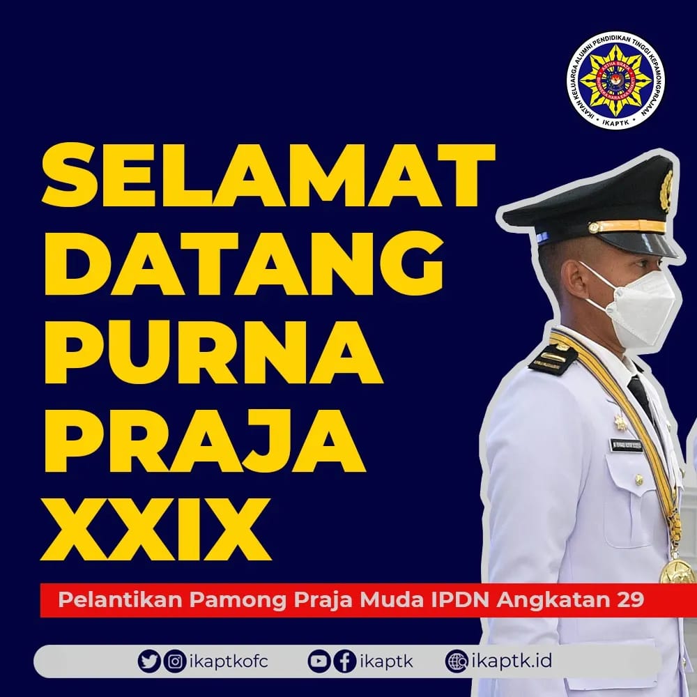 ikaptkid's tweet photo. Pelantikan Pamong Praja Muda IPDN Angkatan 29 oleh Bapak Wakil Presiden Republik Indonesia, Selasa 2 Agustus 2022 secara Hybrid di Istana Negara - Kampus IPDN Jatinangor.

Selamat Datang Purna Praja, selamat bergabung dalam korps kebanggaan. https://t.co/ngMDkgVXrp