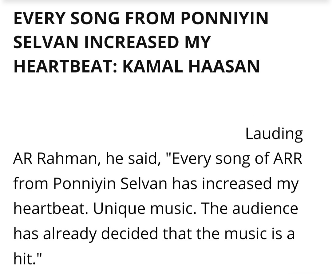 SantaArr's tweet photo. ThalaivARR took us to #PonniyinSelvan universe 🛐😇

@ARRahman sir 👑🛐
#ARRahman𓃵 #shankar #kamalhaasan #ARRahman #PS1Trailer #PS1AudioLaunch #PS1Audio #songs #epic #PonniyinSelvanAudioLaunch 
#ManiRatnam #ponninadhi
#Inspiration https://t.co/SUFcME3Ate
