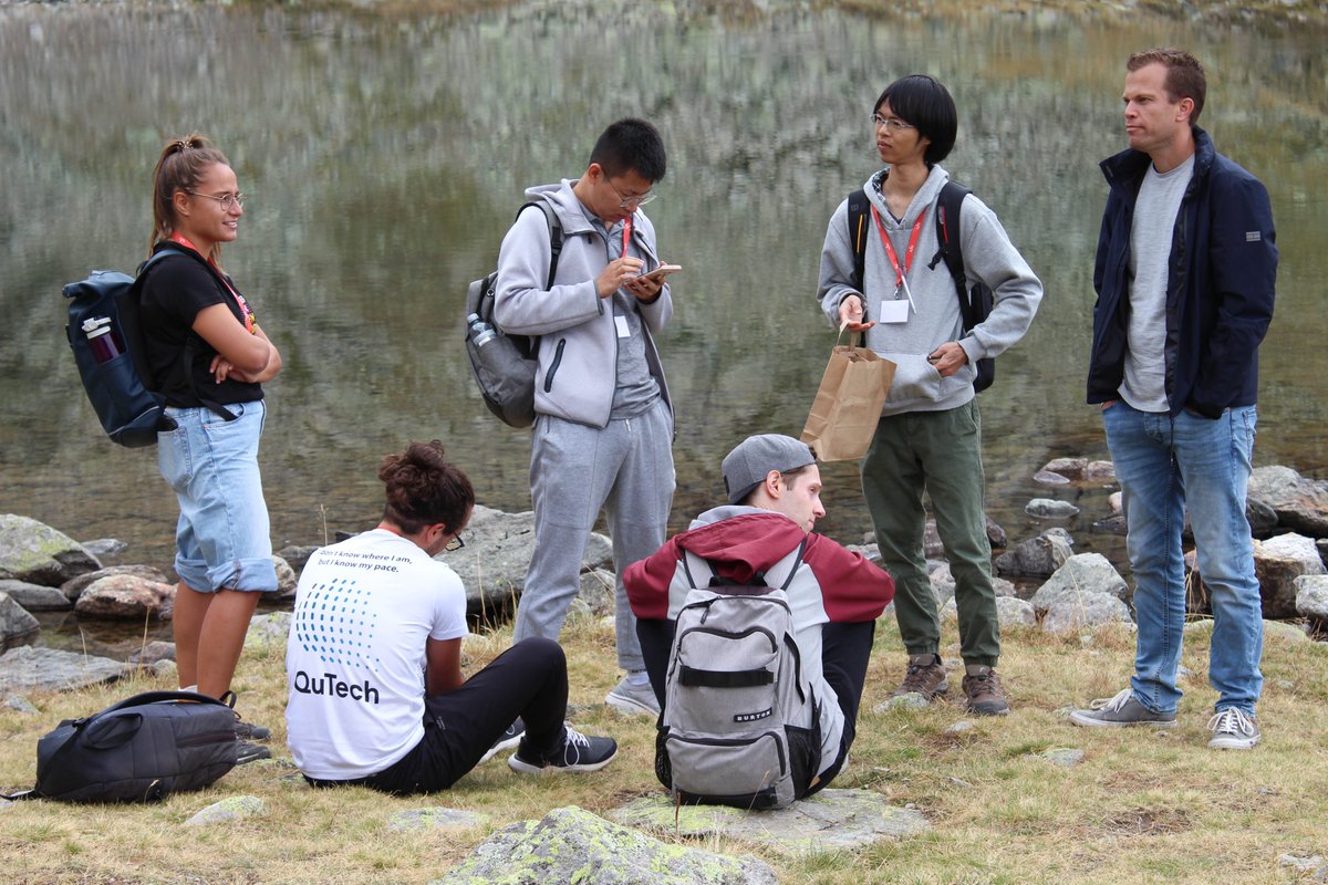 nccrSpin's tweet image. Nothing better to clear one&apos;s head after days of qubit discussions than the fresh air of the Swiss Alps #QuantumHike #SpinQubit5 #Pontresina2022