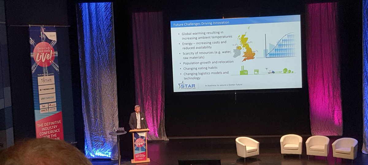 StarRefrig's tweet photo. What is driving innovation in cold chain cooling? Dr Lamb discusses the technology that will shape the future of the cold chain at #ColdChainLive! https://t.co/JoekgSDK2t