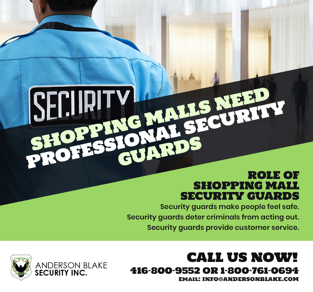 Providing Leading Edge security services to various Organizations.
Contact Anderson Blake Security:
Call us at 416-800-9552
andersonblake.com
#security #securityservices #SecurityGuard  #residentialsecurity #commercialsecurity #eventsecurity #mallsecurity #plazasecurity