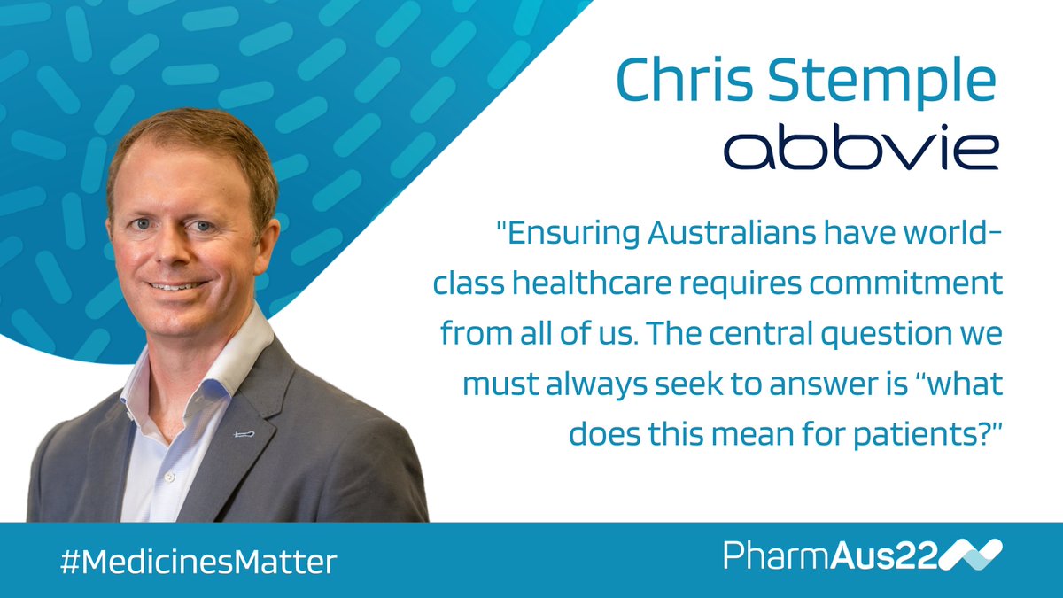 Medicines Australia (@medicinesaus) on Twitter photo Medicines Australia's Deputy-chair, Chris Stemple from <a href="/AbbVie_AU/">AbbVie Australia</a> on how can partner for future health.
Stay tuned for more updates from next week's #PharmAus22 event at Parliament House in Canberra. Medicines Australia's Deputy-chair, Chris Stemple from <a href="/AbbVie_AU/">AbbVie Australia</a> on how can partner for future health.
Stay tuned for more updates from next week's #PharmAus22 event at Parliament House in Canberra.