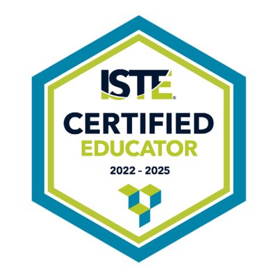 Excited to join and learn from this community of @iste educators! After a lot of long hours, lots of discussions, and a ton of second guessing ourselves, <a href="/mrjoshuaehret/">Joshua Ehret</a>  and I are finally #istecert -ified. #wpsproud