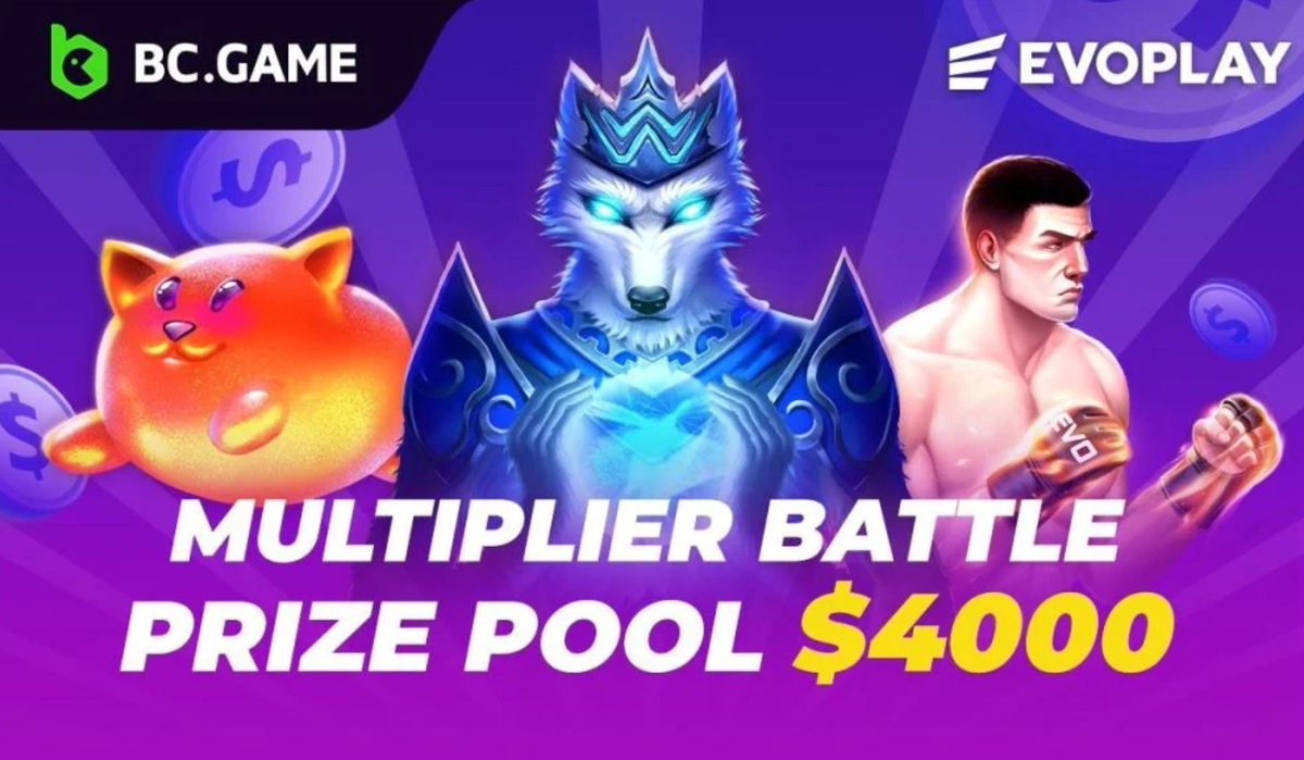 bcgame's tweet photo. 🥳We've brought you this week's @EvoplayGames  Multiplier Battle, which has a $4000 prize pool!

Win 💸 the most multipliers by playing the below-listed games.

🌟Wolf Hiding
💫Hot Volcano    
🌟Pride Fight     
   
✅More Info: https://t.co/ktZeqaDH3d https://t.co/Iw6bOoBDVk