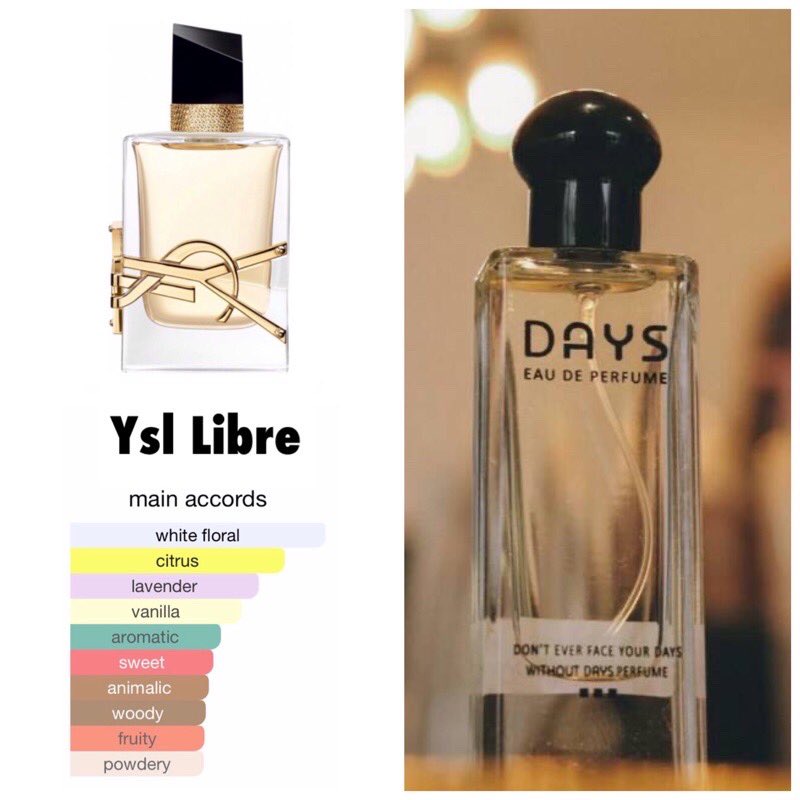 bluenini88's tweet photo. Aku udah make parfume ini selama 5 bulan dan 2x repurchase. Parfume inspired ini tahan lama + wanginya mirip aslinya. Apalagi yg suka wangi floral (bunga2an) auto favorit. Harganya terjangkau + isi lumayan banyak

DAYS PARFUME inspired by Ysl Libre
🛒 https://t.co/ooj9D0S8x3 https://t.co/bJQyDIdbUe