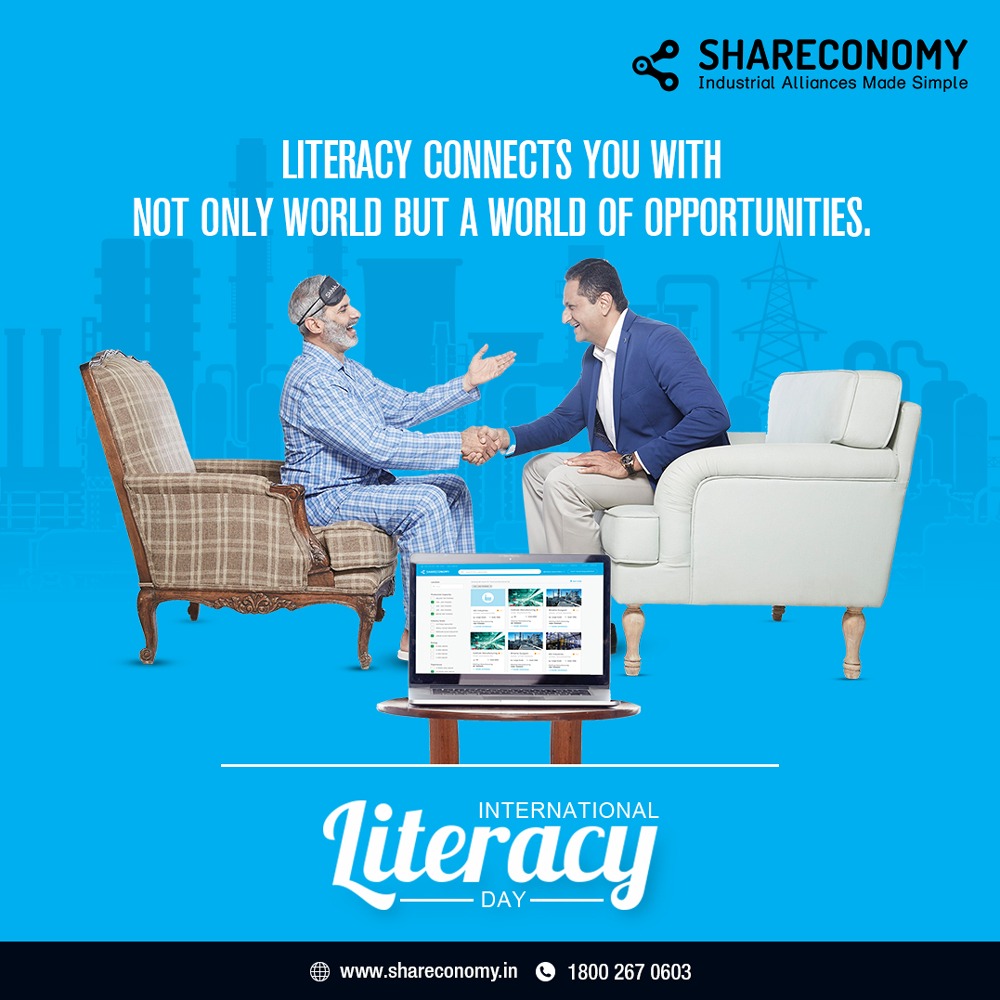 shareconomy_in's tweet photo. No matter what, #literacy lands you in a world of opportunities. #InternationalLiteracyDay #LiteracyDay #Education #LiteracyMatters #Shareconomy #IndustrialAlliancesMadeSimple #RegisterNow #CapacitySeeker #CapacityOwner #SharingEconomy #BoostingEconomy #RajhansDesaiJainGroup https://t.co/cO624Qm0kv
