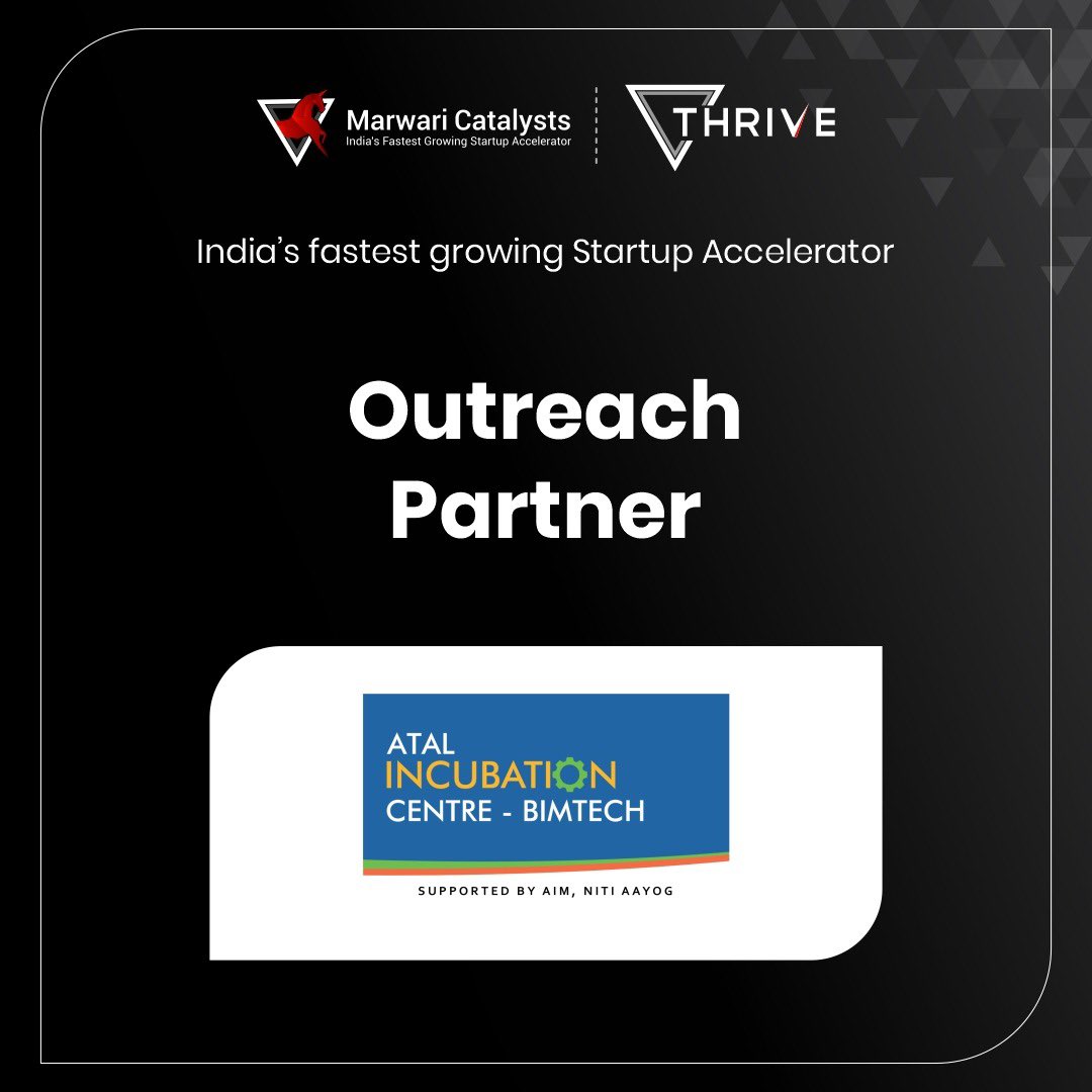 MCatsIndia's tweet photo. #outreachpartner

We are pleased to share that Atal Incubation Centre- BIMTECH has collaborated with Marwari Catalysts as our outreach partner to nurture the vibrant startup ecosystem in our country. 
.
.
#marwaricatalysts #startupecosystem #incubators #accelerator #MCatsIndia https://t.co/xQbQk9fwRS