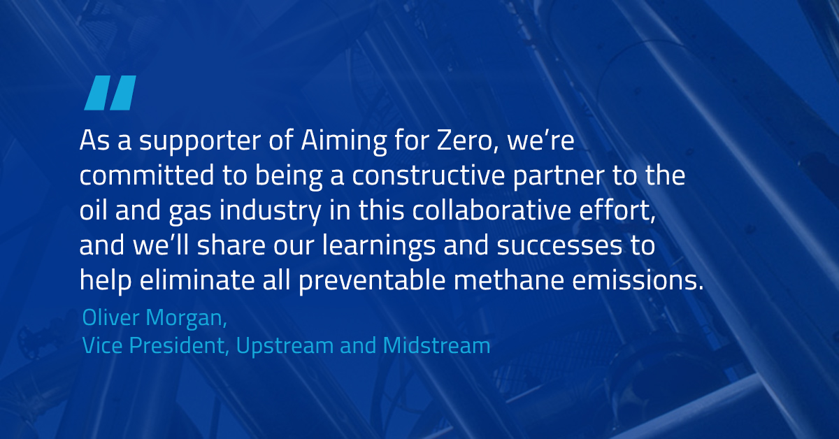 We’re supporting Aiming for Zero, a global initiative aimed at eliminating methane emissions from the upstream oil and gas industry. Read more: okt.to/d8JEV7