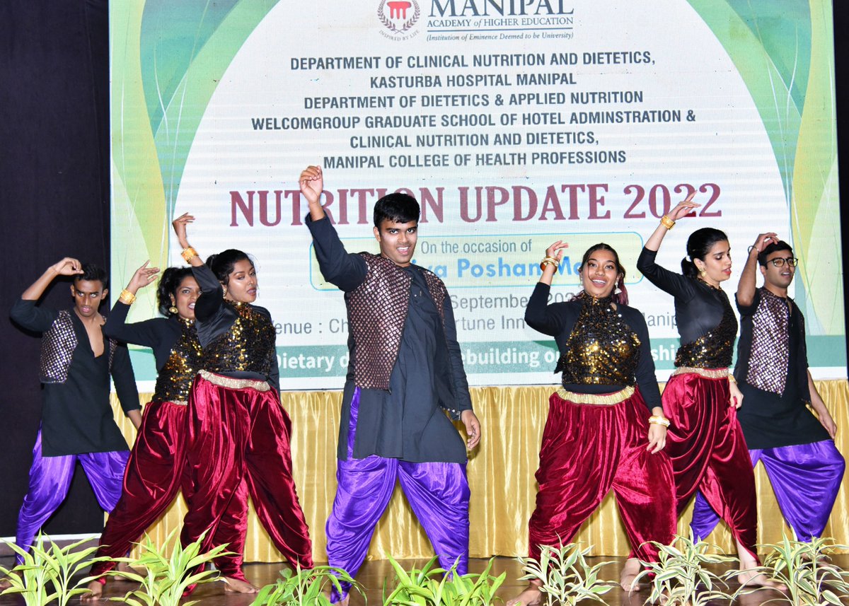 WManipal's tweet photo. #students played a fantabulous #cultural show at the #nutritionupdate 2022 #conference held on 7th September 2022. https://t.co/UU1Rq67Iuk