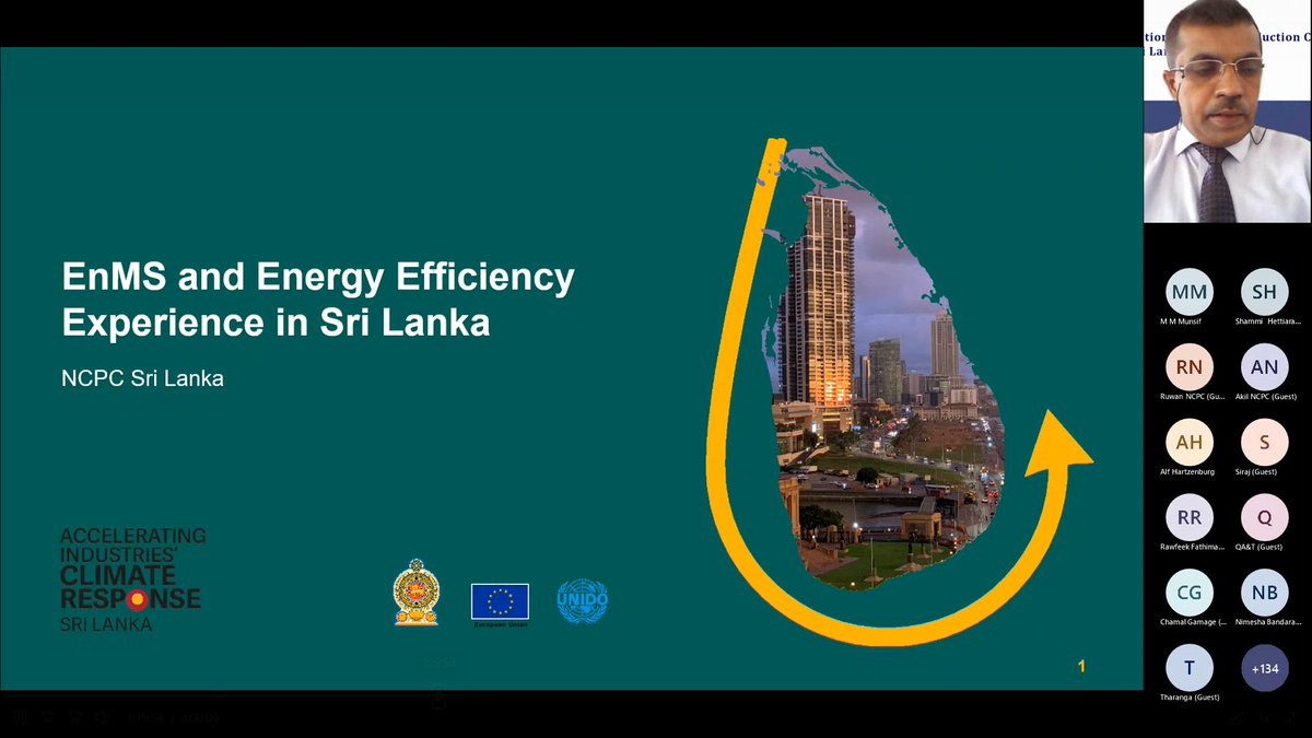 NCPCSL's tweet photo. Over 200 industry leaders joined the two awareness sessions about Energy Management Systems Implementation and Systems Optimization organized by NCPC Sri Lanka for the project 'Accelerating Industries' Climate Response in Sri Lanka’ implemented by UNIDO and supported by the EU. https://t.co/ZYQBhAi9wk