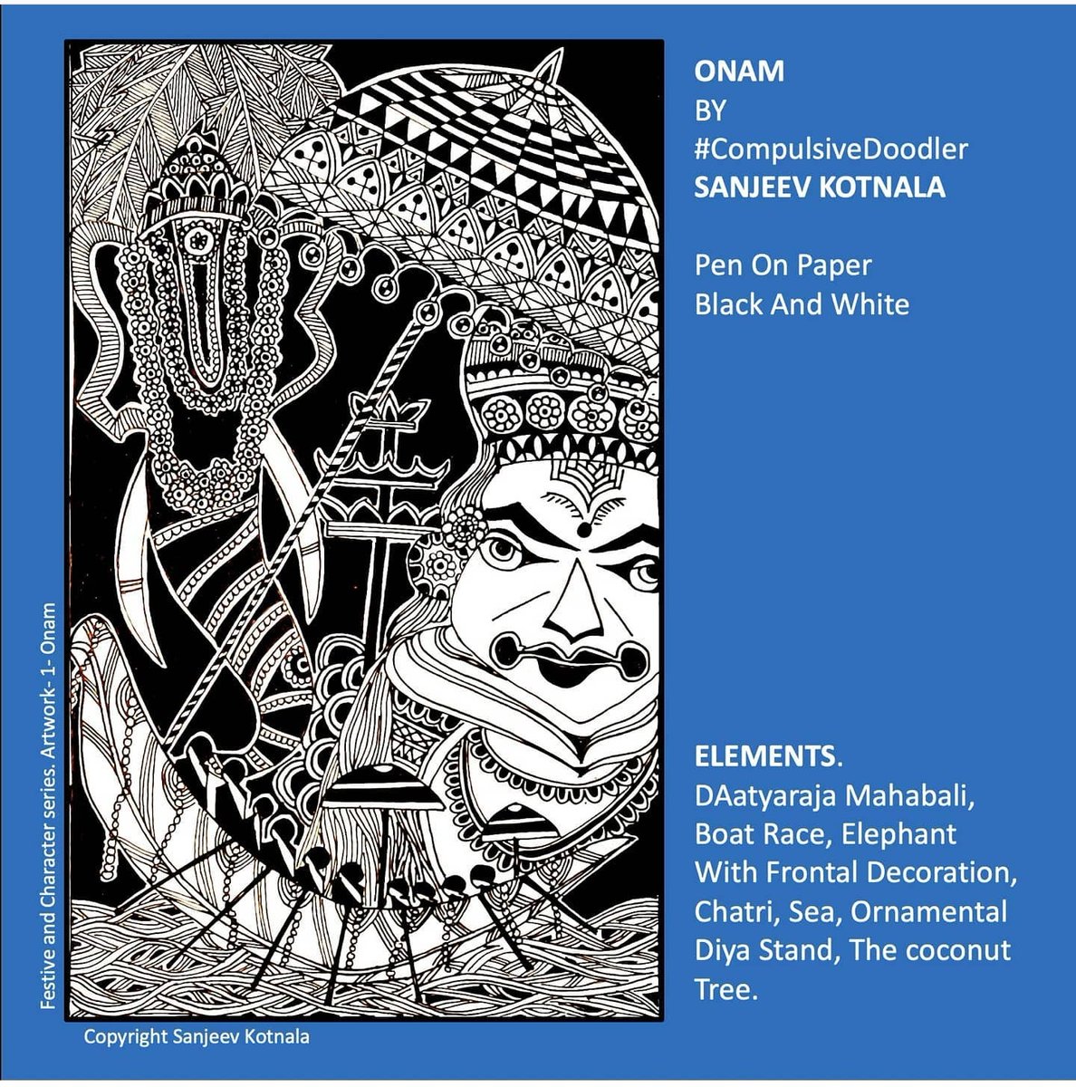 S_kotnala's tweet photo. Happy #Onam by #Compulsivedoodler #canvasprints available. https://t.co/7uzP20JG7d