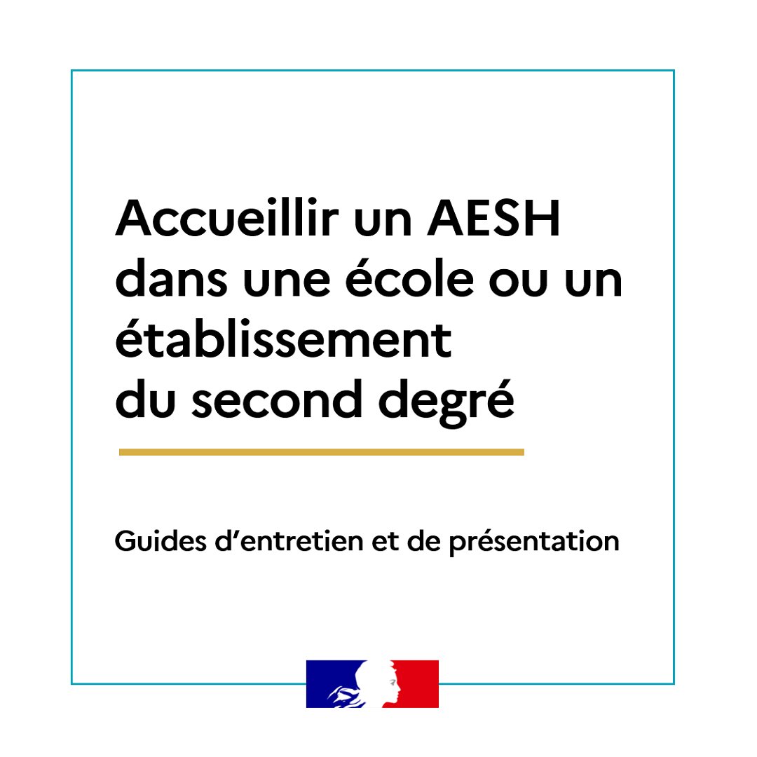 Eduscol's tweet photo. #ÉcoleInclusive 📍 Pour accueillir les accompagnants d’élèves en situation de handicap, les directeurs d'école et chefs d'établissement peuvent s'appuyer sur deux guides d'entretien et de présentation.

▶ https://t.co/TkfAXQoGHu  @education_gouv https://t.co/kMHyJuPI0W
