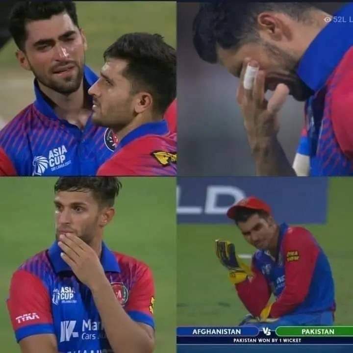 Sketch_tweets's tweet photo. Summary of Afghanistan-Pakistan encounters (last 4):

- Bat first. Post a decent total
- Get early wickets of Pakistan
- Start celebrating prematurely
- Start misbehaving towards the end
- Loses the match
- Cry
- Keep on crying
- Gain sympathies
- Repeat https://t.co/mh5TcNsHFJ