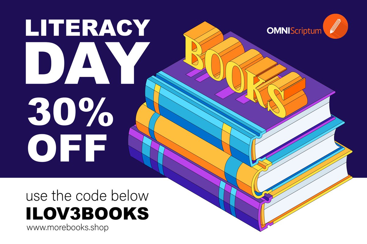 ✨ Today we celebrate International Literacy Day! Having published a book our Authors made a contribution to world literacy and knowledge. Enjoy a 30% discount on our official web shop: morebooks.shop ⬇️ copy code here: ILOV3BOOKS Enjoy Reading!