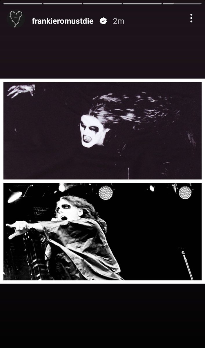 dem0lovers's tweet photo. remember when frank posted edits of gerard’s makeup like three times in a row on his story like he was obsessed with that look https://t.co/nVUlmUS4pL