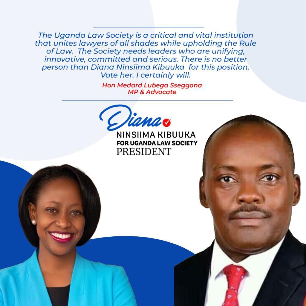 Team DNK For ULS (@teamdnk_) on Twitter photo The Law Society is too serious for us to be divided. We must always find consensus in our differences. There is no better person to do this than <a href="/DNKibuuka/">Diana Ninsiima Kibuuka</a>.
Thatโs what #OneULS means.
Vote Diana Ninsiima Kibuuka for President of the <a href="/ug_lawsociety/">Uganda Law Society</a> 2022. <a href="/MedardSseggona/">Medard Sseggona</a> The Law Society is too serious for us to be divided. We must always find consensus in our differences. There is no better person to do this than <a href="/DNKibuuka/">Diana Ninsiima Kibuuka</a>.
Thatโs what #OneULS means.
Vote Diana Ninsiima Kibuuka for President of the <a href="/ug_lawsociety/">Uganda Law Society</a> 2022. <a href="/MedardSseggona/">Medard Sseggona</a>