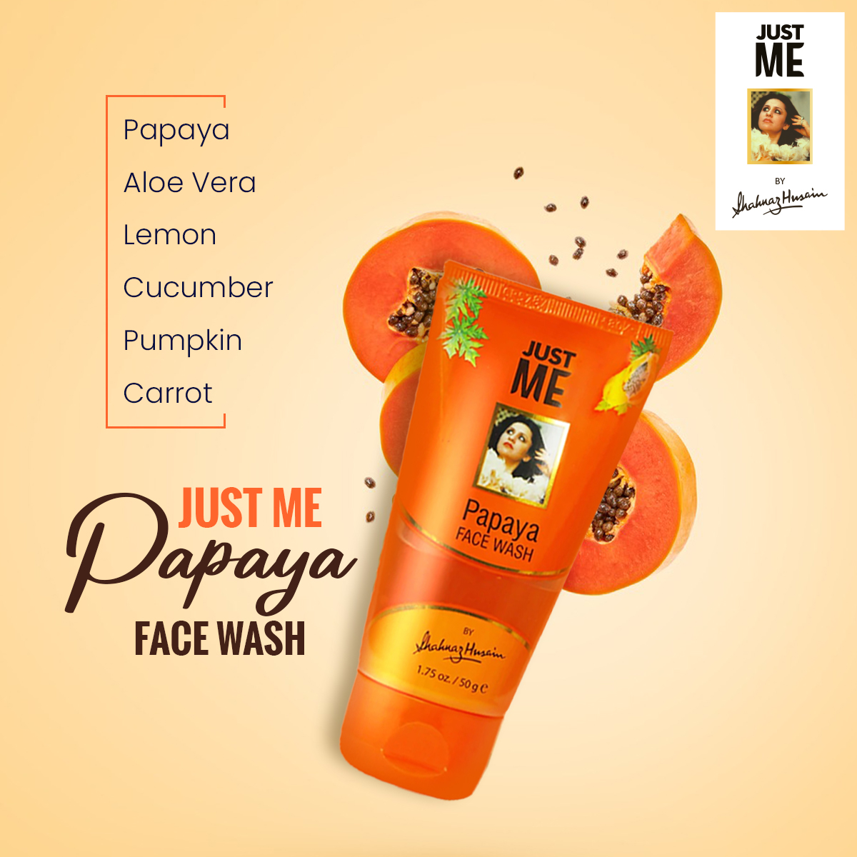 ByJustme's tweet photo. A special formulation of fruit extracts with a plethora of benefits for your skin. Just Me Papaya Face Wash is all what your skin needs.

Shop at: https://t.co/X275vc5vZW 

#JustMe #JustMeByShahnazHusain #Papaya #Facewash #SkinCare #Products https://t.co/bkOkeNzhXy