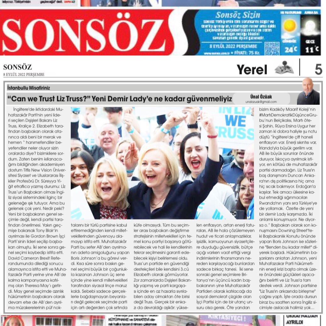 unal444's tweet photo. Can we Trust Liz Truss?#ÜnalÖzüak #Ankara #SonsözGazete #KöşeYazısı #Yerel #Sayfa5 #08Eylül2022 #İstanbulluMisafiriniz #YeniDemirLeydiye #NeKadar #Güvenmeliyiz https://t.co/JCMZ460ViD