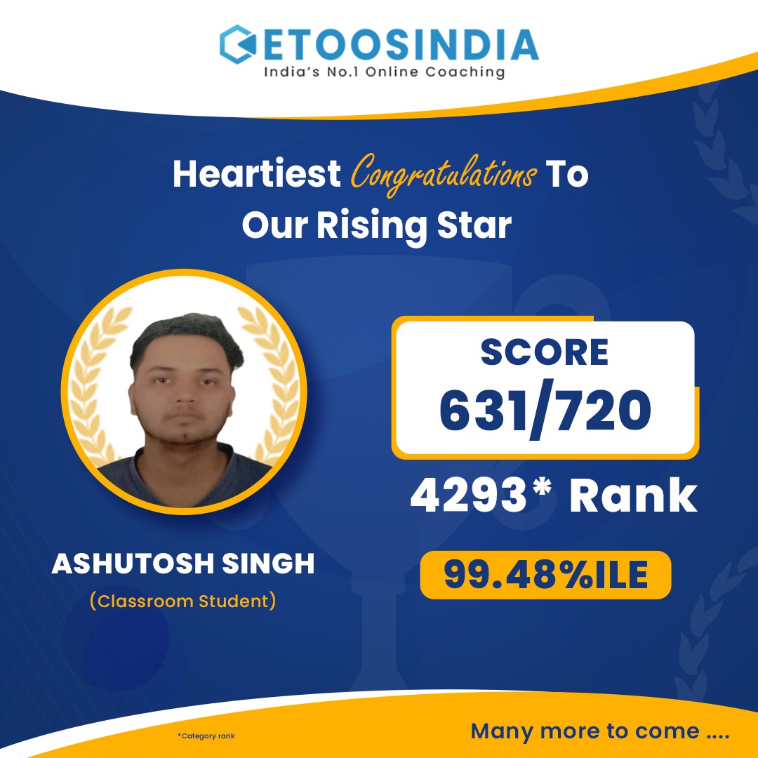 EtoosIndia's tweet photo. Heartiest Congratulations To Our Rising Star ⭐
#neetresult2022 #neetresults #neetresult #neetupdate #neet2023 #neet2024 #manojsir #ssmam #neetpreparation #neetcoaching #jhsir #etoosindia #etoos #pssir #neetexam #nmsir #neetcoaching #jee #jee2023 #jee2024 #neetaspirants #aamam https://t.co/vHqqQwyJhd