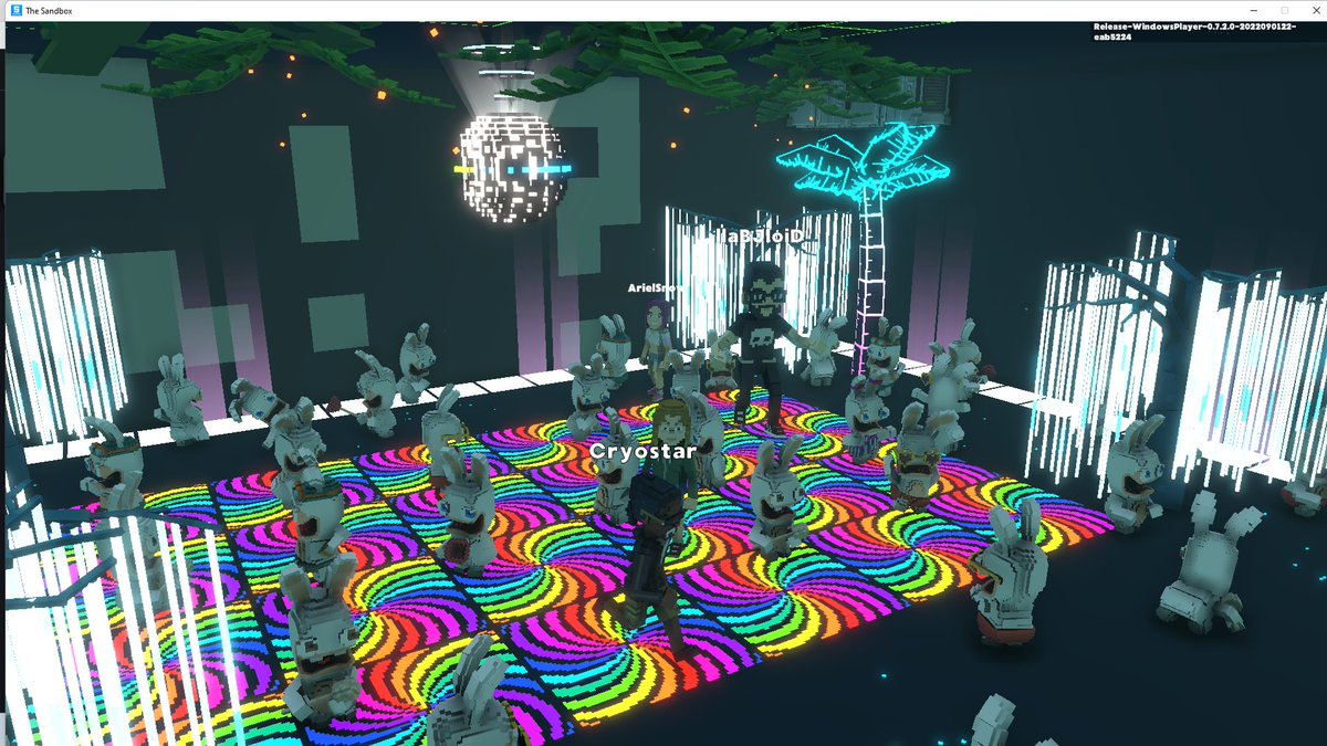 adaline168's tweet photo. @TheSandboxGame @RabbidsOfficial I just participated in the #SandboxAlphaS3Giveaway for a chance to win 500 SAND! Found the Disco Rabbid, check out my screenshot below!
👇 https://t.co/cLGIWlqd3f