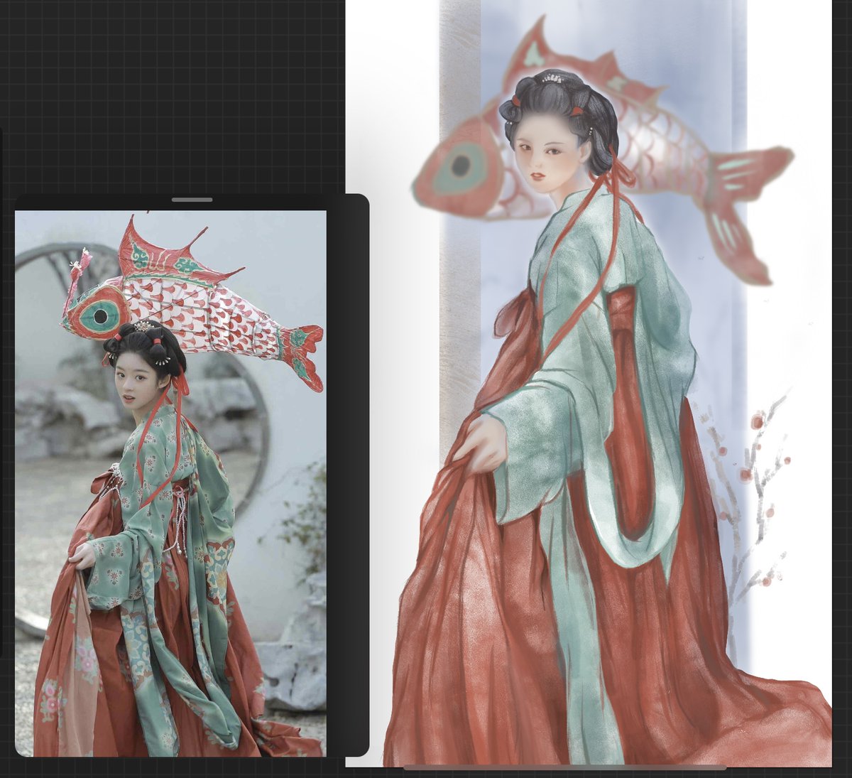 PswQuin's tweet photo. Study from reference #chinesestyle #chinesewoman #procreateart #illustration https://t.co/RGxQXeZQmR