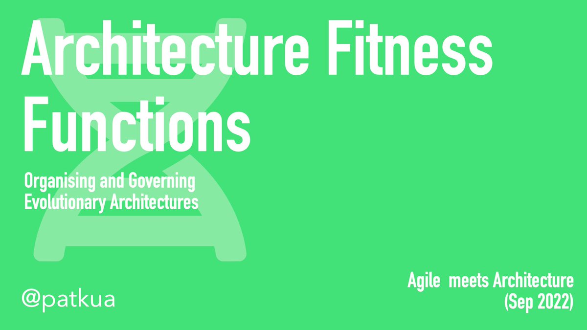 For those of you who joined in the Agile Meets Architecture conference and saw my talk, there will be a video later posted but you can see the slides here now: patkua.com/presentations/… #amaberlin