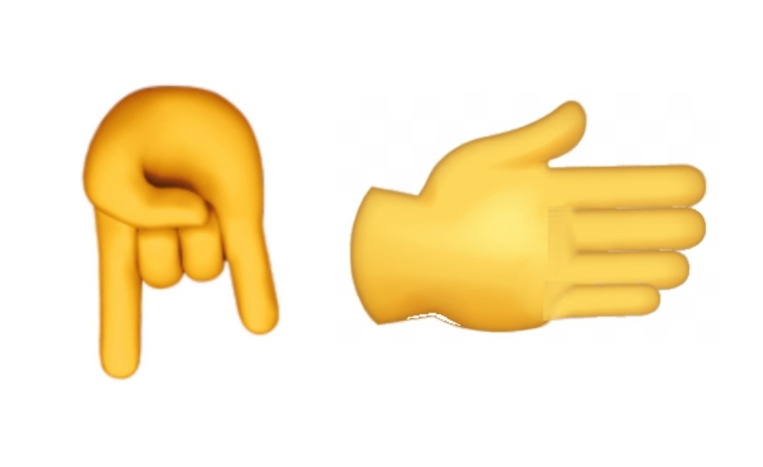 Upside Down Horns Emoji Draw Spaces