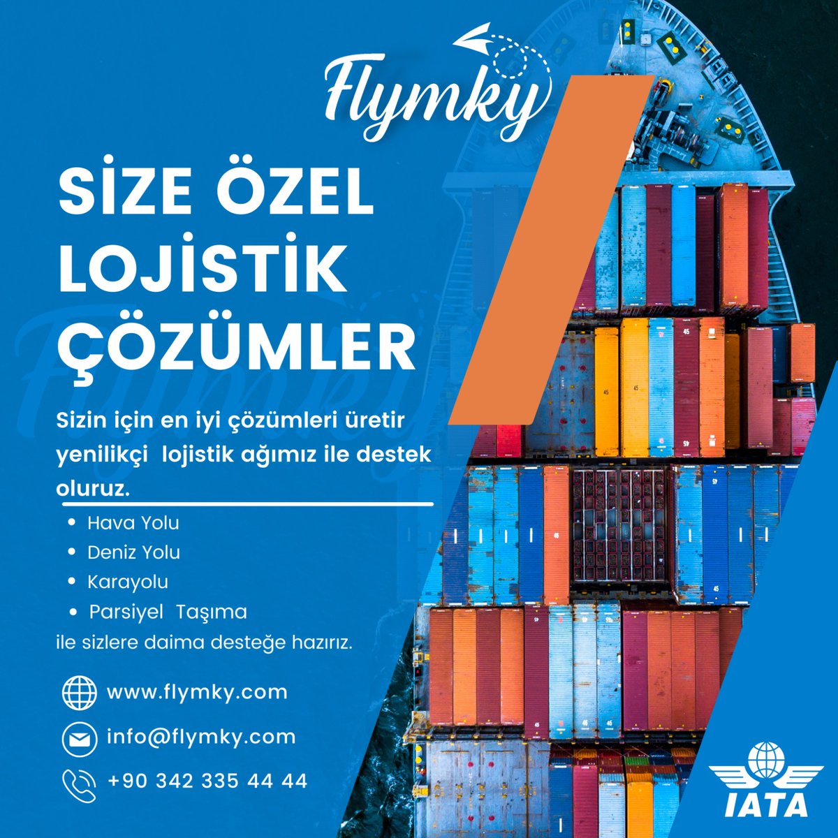 •Hava yolu
•Kara yolu
•Deniz yolu
•Parsiyel taşıma
İle sizlere daima desteğe hazırız. #havayolutaşımacılığı #denizyolutaşımacılığı #karayolutaşımacılığı