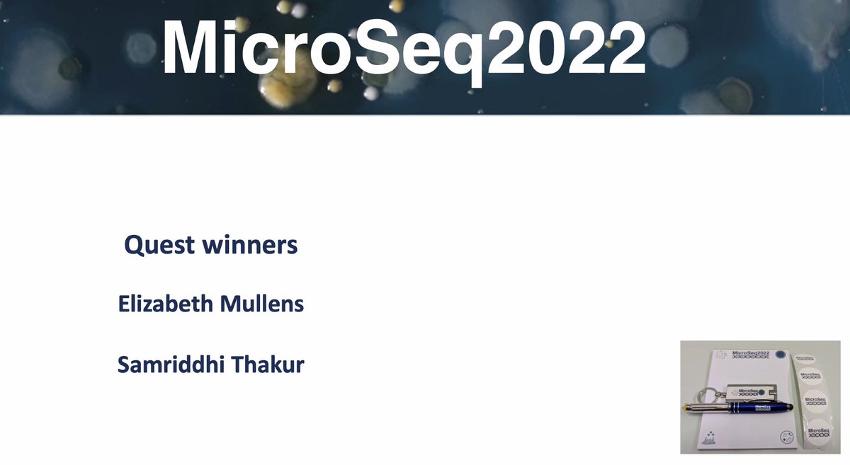 Brilliant work solving those puzzles in Gathertown Elizabeth Mullens and @SamThakur95! You are the winnners of the #MicroSeq2022 Quest and will be receiving your merch soon!