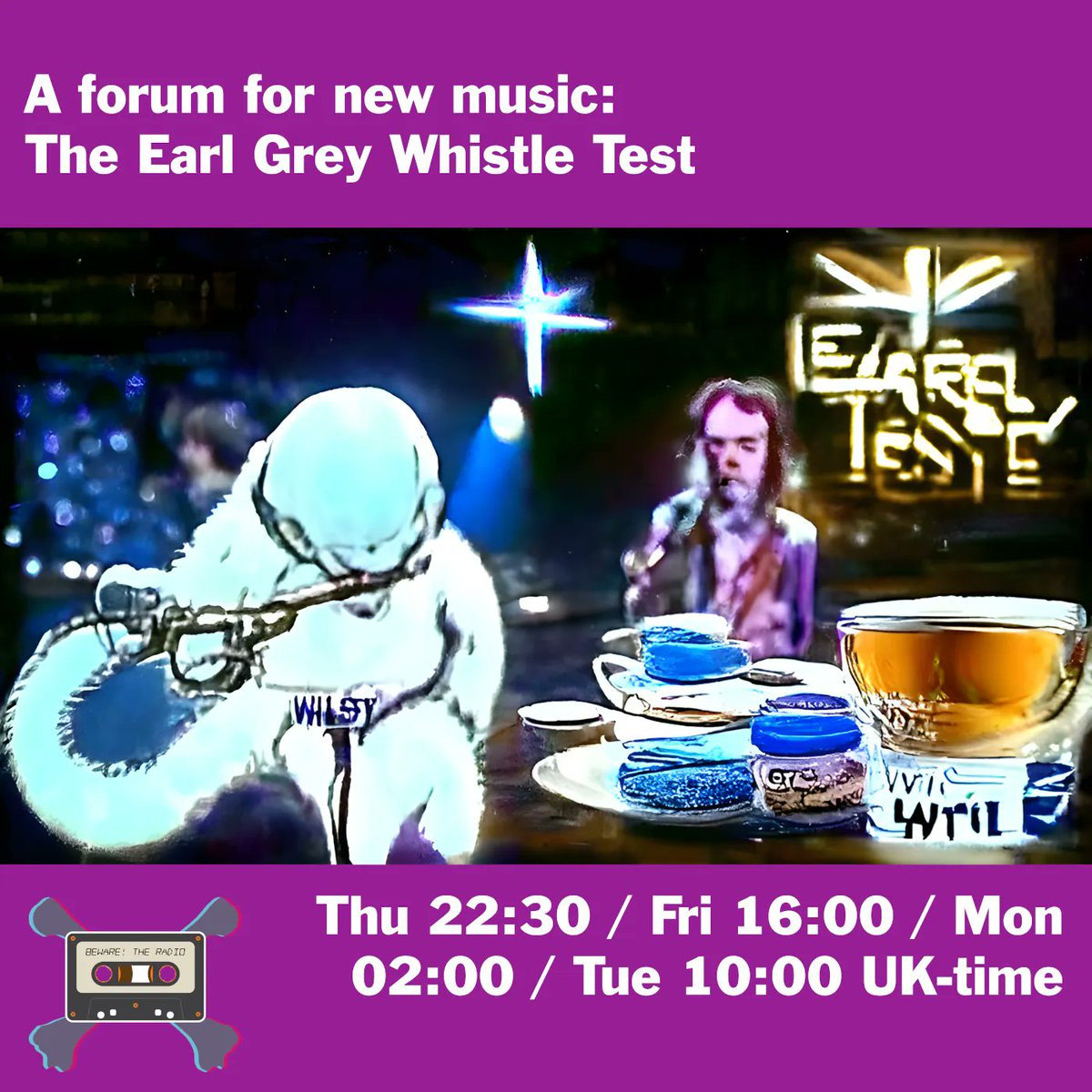 Pop fans! A third episode of our panel show, The Earl Grey Whistle Test. #newmusic from <a href="/ampm_tokyo/">AmPm</a>, @PsychoPlastic, <a href="/jayelle2222/">Jay Elle</a>, Norman Feels, Mistahi, @mixendorp, &amp; <a href="/Michelecoletta/">Captain M</a> 
Thu 22:30, Fri 16:00, Mon 02:00, Tue 10:00 BST &amp; our Mixcloud
Send us your songs! 
#musicwanted